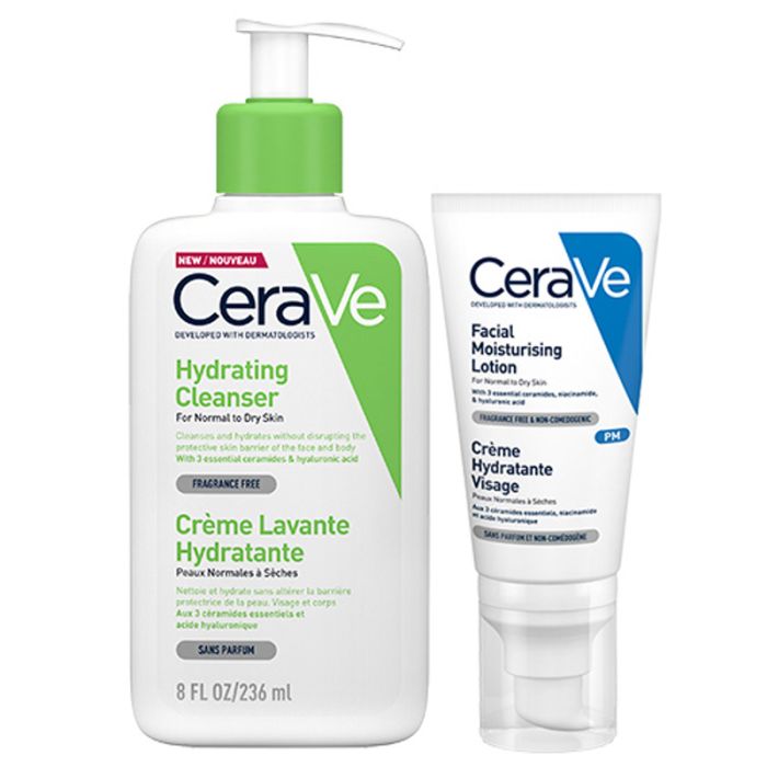 Cerave Hydrating Cleanser 236ml + Cerave Facial Moisturising Lotion 52ml